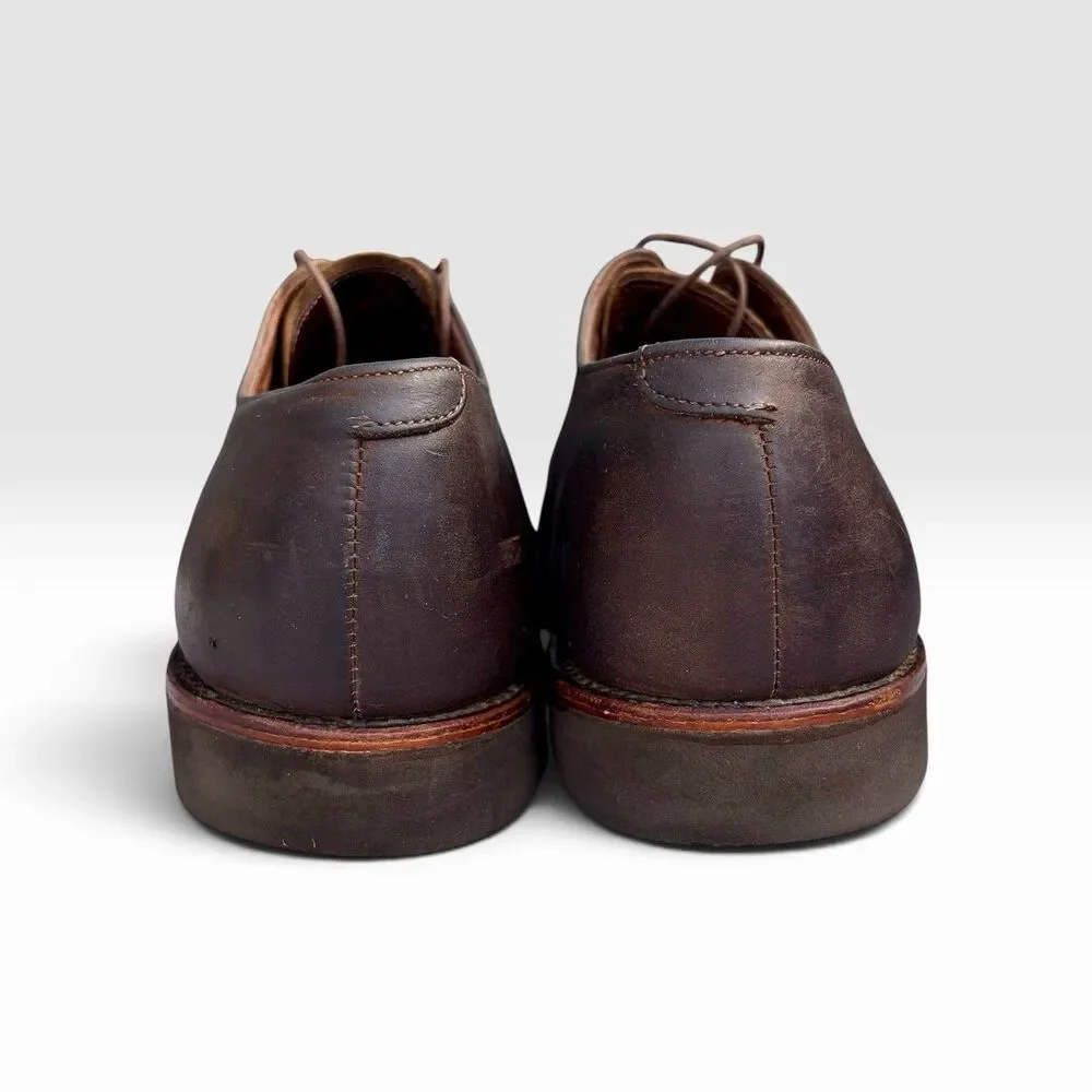 Allen Edmonds Barton Mens 10 D Brown Leather Cap Toe Oxford Shoes USA Vibram
